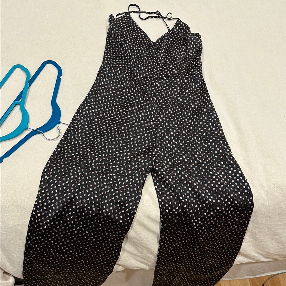 A&F Women's Black Patterned Jumpsuit